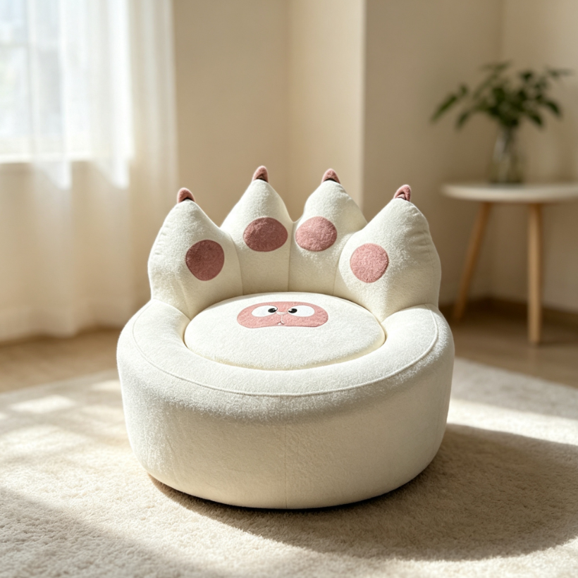 Cartoon Paw Compressed Kids Sofa Chair - Living room furniture - QONKA HOME