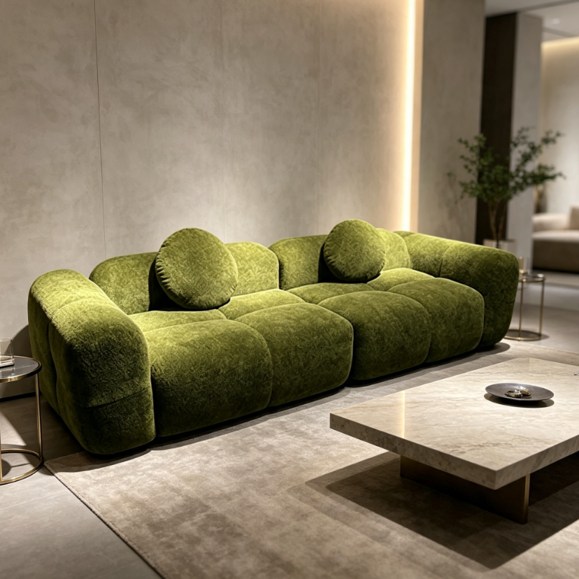 Vacuum-compressed sofa, straight-line sofa for small flats - Living room furniture - QONKA HOME
