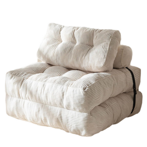 Foldable Corduroy Floor Sofa Bed Compressed - Living room furniture - QONKA HOME