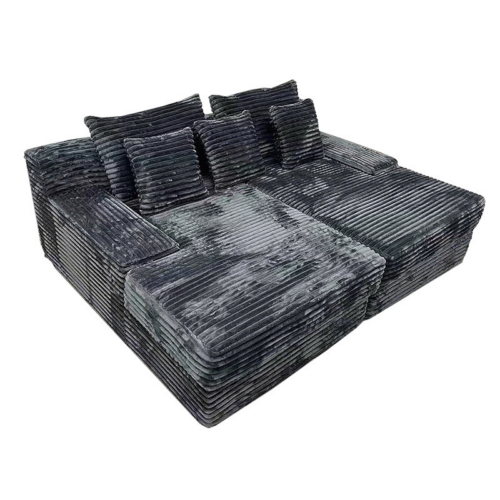 Compact sofa bed in chunky corduroy - Living room furniture - QONKA HOME