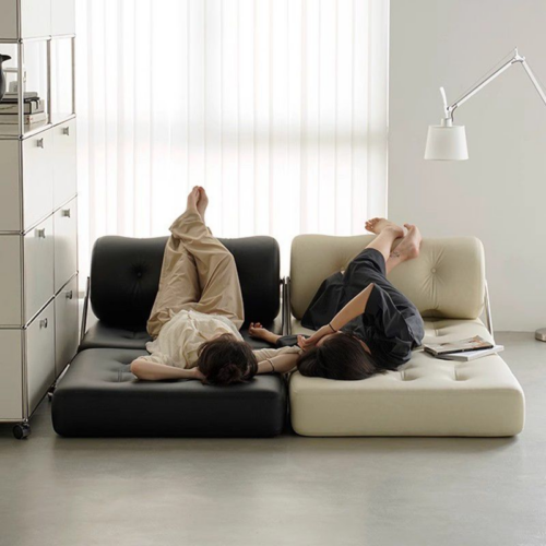 Leather lounge chair, multifunctional sofa chair - Living room furniture - QONKA HOME