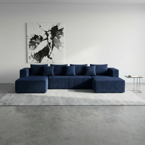 Boneless Modular Sofa Set: Foam Chaise Longue, Universal U-Shaped Sofa - Living room furniture - QONKA HOME