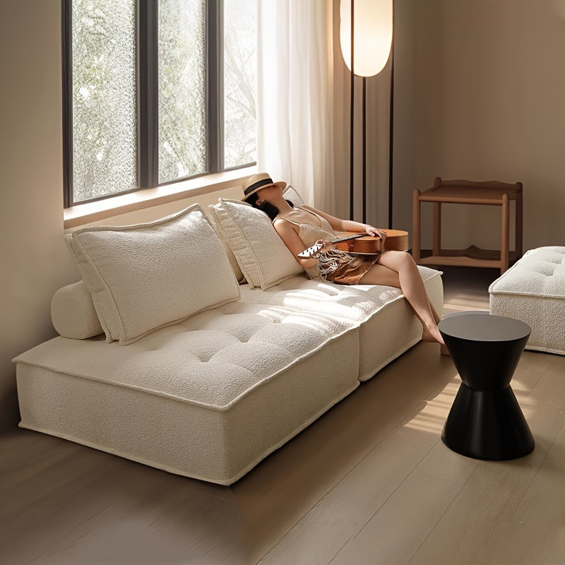 Compact vacuum-compressed fabric sofa - Living room furniture - QONKA HOME