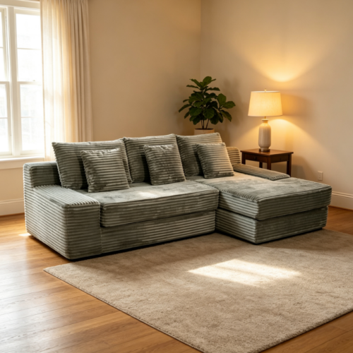 Vacuum-Compressed Tatami Cloud Sofa - Living room furniture - QONKA HOME