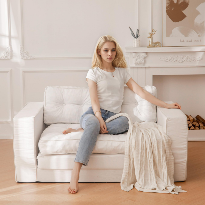 Vacuum Compressed Pull‑out Sofa Bed - Living room furniture - QONKA HOME