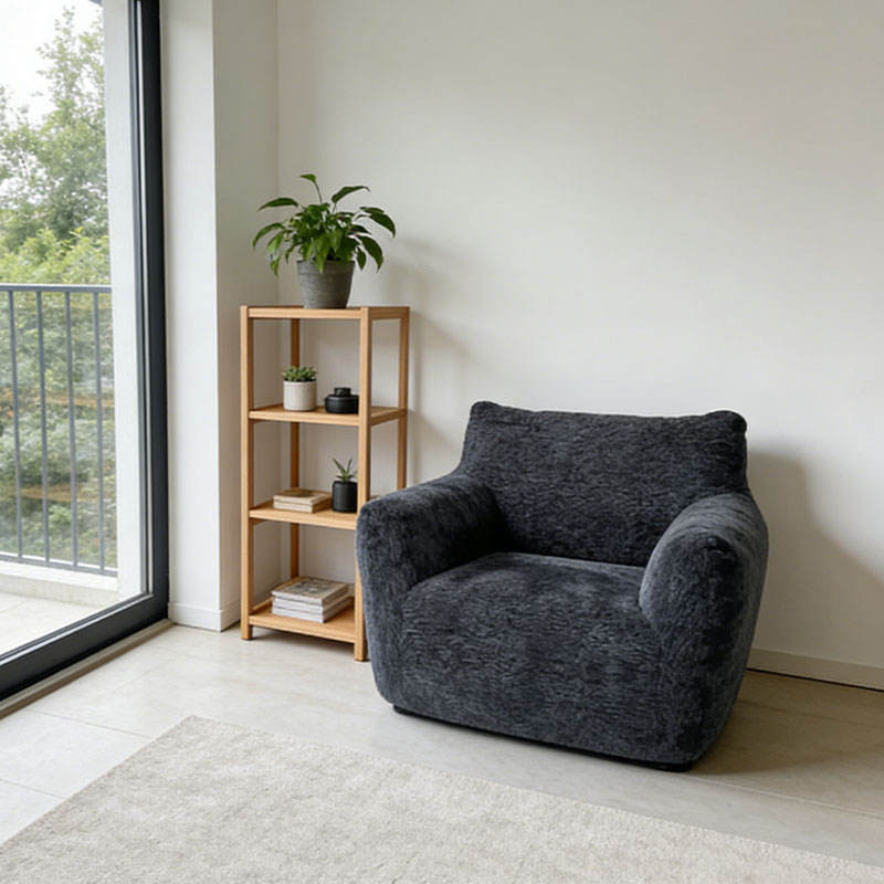 Vacuum Compressed Plush Single Sofa - Living room furniture - QONKA HOME