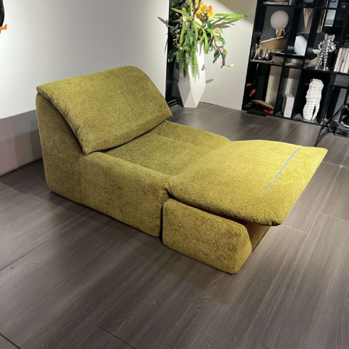 Fabric recliner sofa with footstool - Living room furniture - QONKA HOME