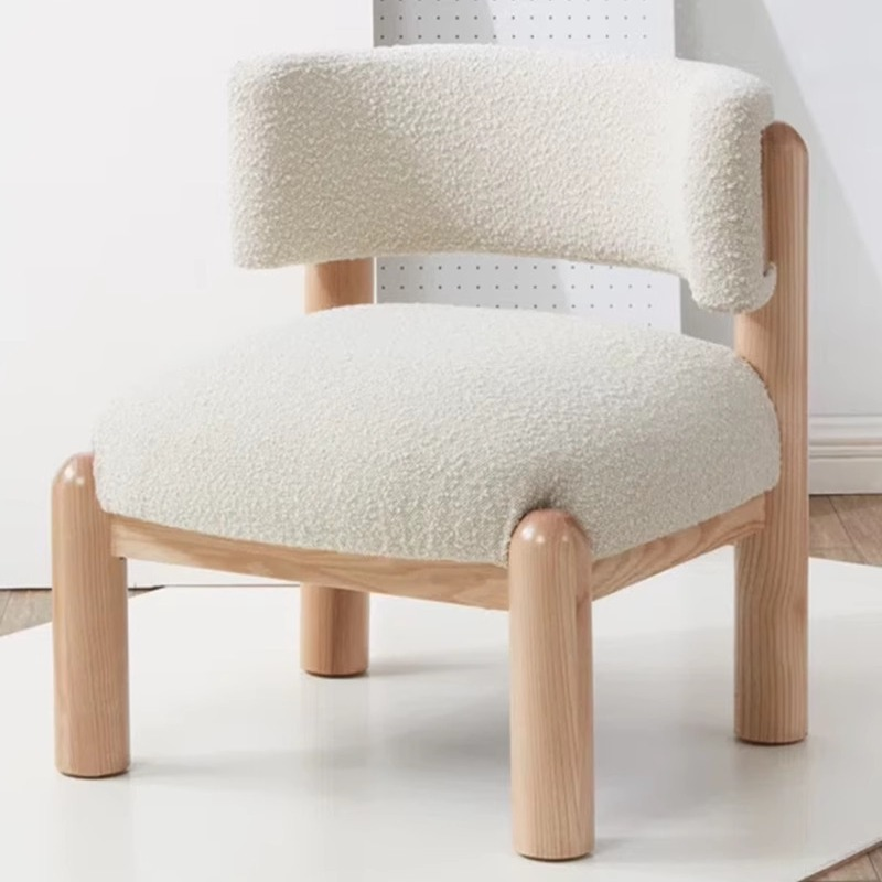 Upholstered solid wood lounge chair, living room armchair - Living room furniture - QONKA HOME