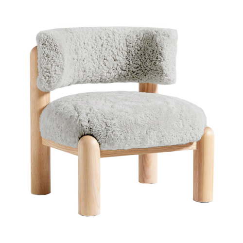 Upholstered solid wood lounge chair, living room armchair - Living room furniture - QONKA HOME