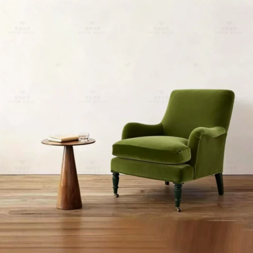 High-back meeting chair with castors, leisure armchair - Living room furniture - QONKA HOME