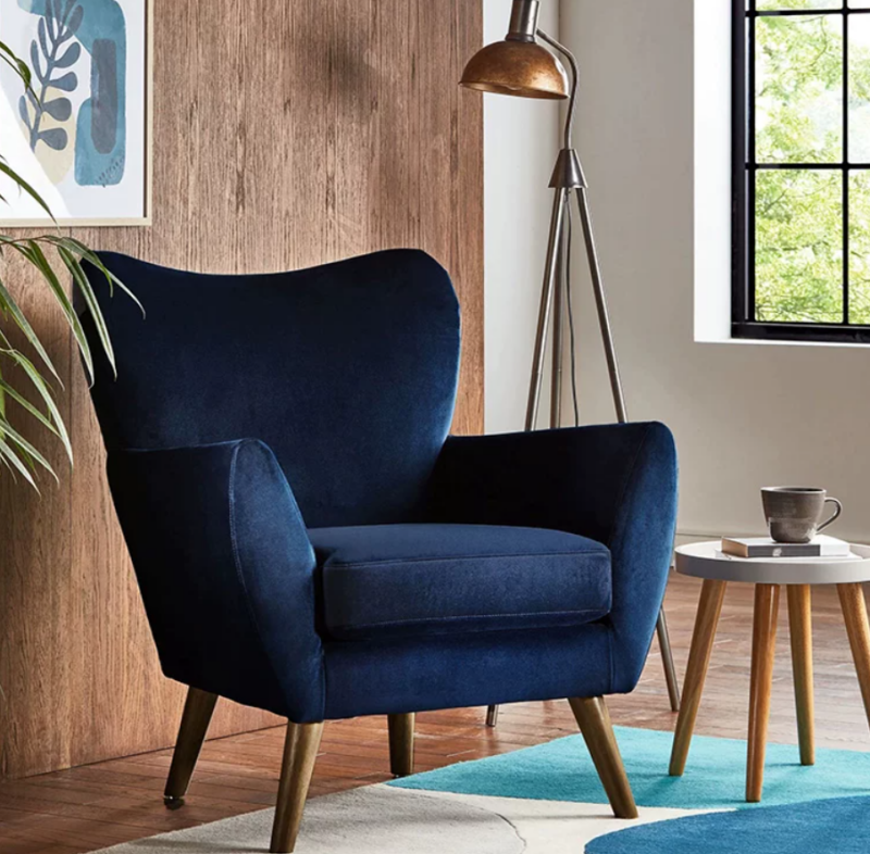 Retro, minimalist lounge chair, living room furniture - Living room furniture - QONKA HOME