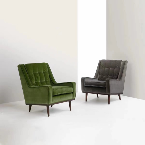 Vintage-style single armchair for the living room or bedroom - Living room furniture - QONKA HOME