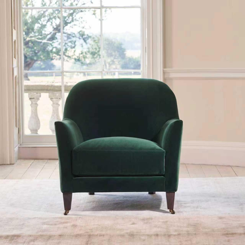 American-style minimalist single armchair - Living room furniture - QONKA HOME