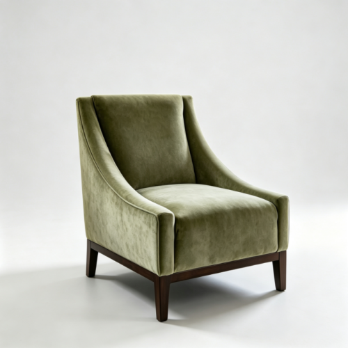 Modern Sloped Arm Single Sofa Chair - Living room furniture - QONKA HOME