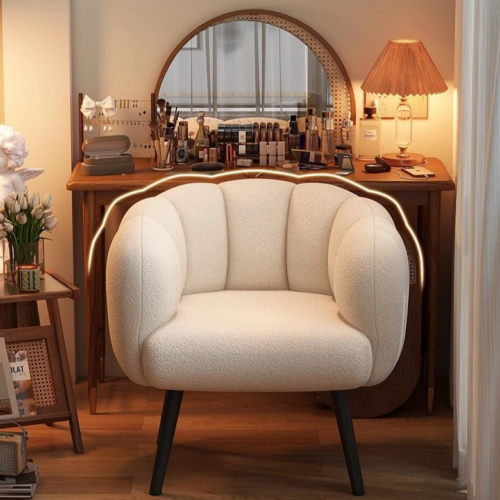 Petal‑Shaped Single Sofa Chair - Living room furniture - QONKA HOME