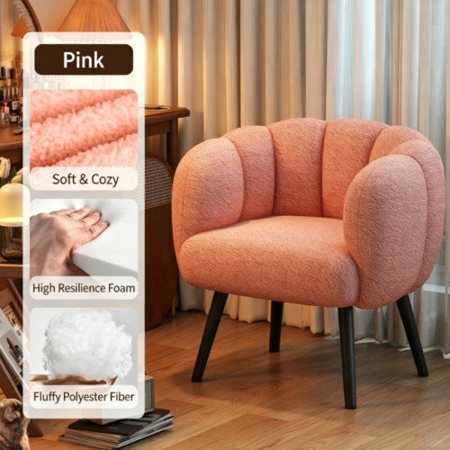 Petal‑Shaped Single Sofa Chair - Living room furniture - QONKA HOME
