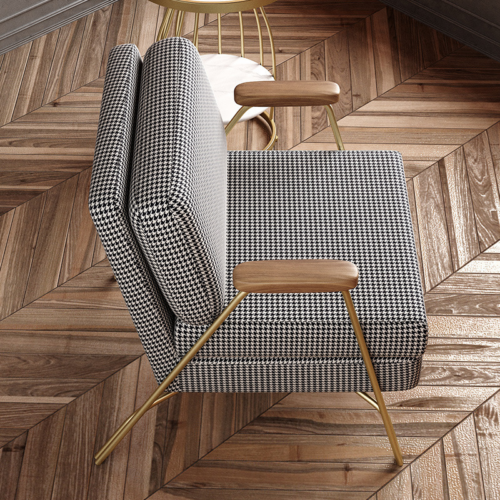 Houndstooth Retro Accent Chair - Living room furniture - QONKA HOME