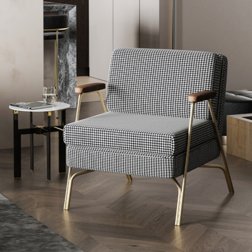 Houndstooth Retro Accent Chair - Living room furniture - QONKA HOME
