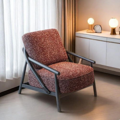Vintage solid wood armchair, perfect for the living room, bedroom, and reading nook - Living room furniture - QONKA HOME