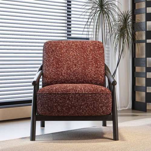 Vintage solid wood armchair, perfect for the living room, bedroom, and reading nook - Living room furniture - QONKA HOME
