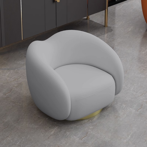 Curved Arm Accent Chair - Living room furniture - QONKA HOME