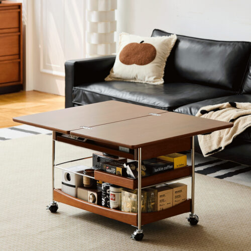Multifunctional Mobile Folding Coffee Table - Coffee table - QONKA HOME