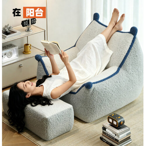 Bean Bag Lounge Chair with Totoro Backrest - Living room furniture - QONKA HOME