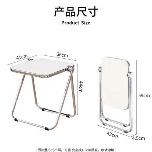 Nordic Light Luxury Folding Transparent Side Table Simple Small Coffee Table for Balcony Bedroom Sofa Corner - Bedside tab...