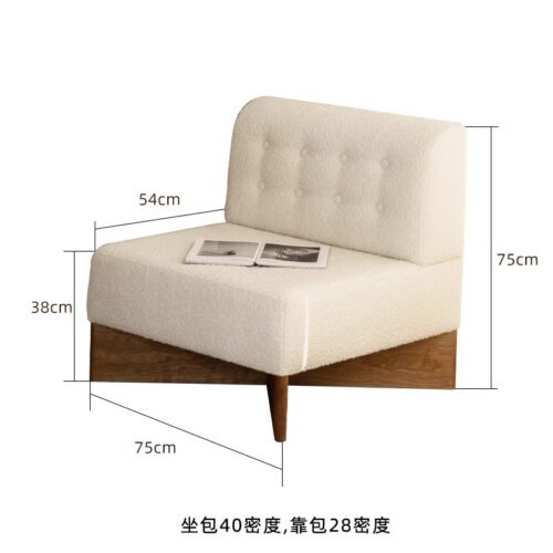 Nordic Vintage Single-Seater Upholstered Sofa - Living room furniture - QONKA HOME