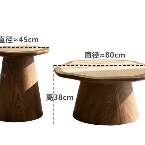 Irregular Flower‑Shaped Nesting Wooden Coffee Table Set - Coffee table - QONKA HOME