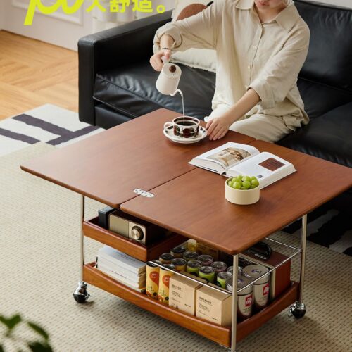 Multifunctional Mobile Folding Coffee Table - Coffee table - QONKA HOME