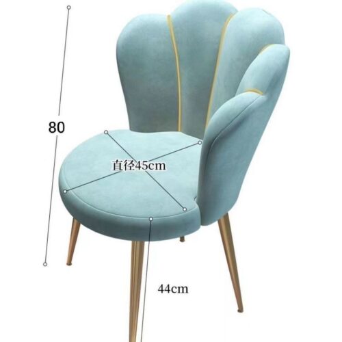 Petal-Shaped Velvet Dining Chair - Dining chair - QONKA HOME