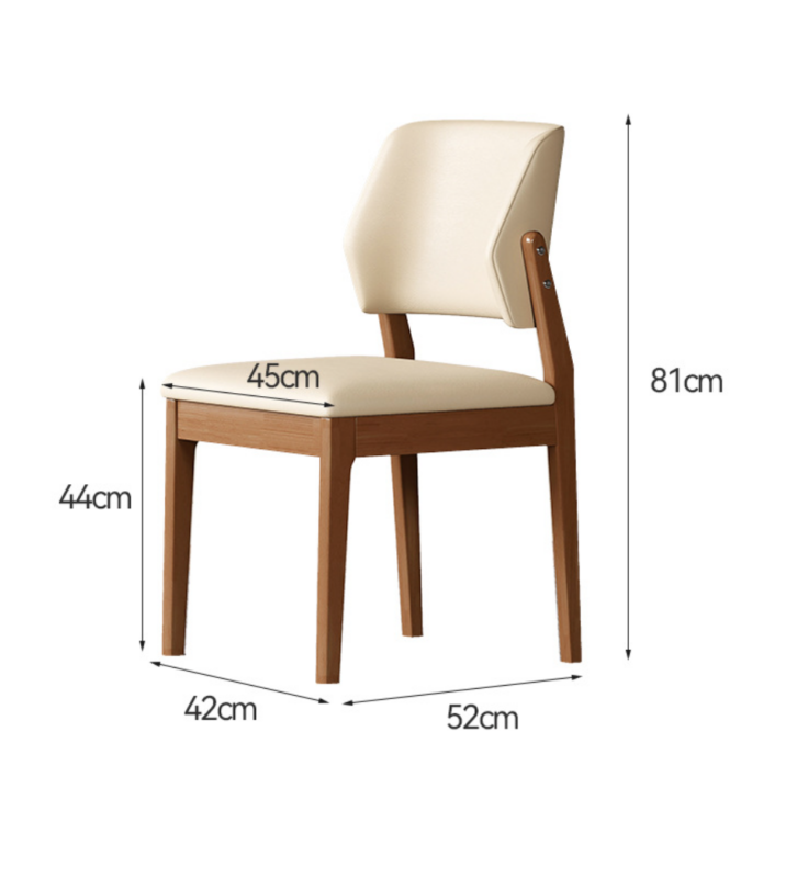 Elegant Solid Wood Dining Chair Padded Ergonomic Side Chair for Home & Restaurant