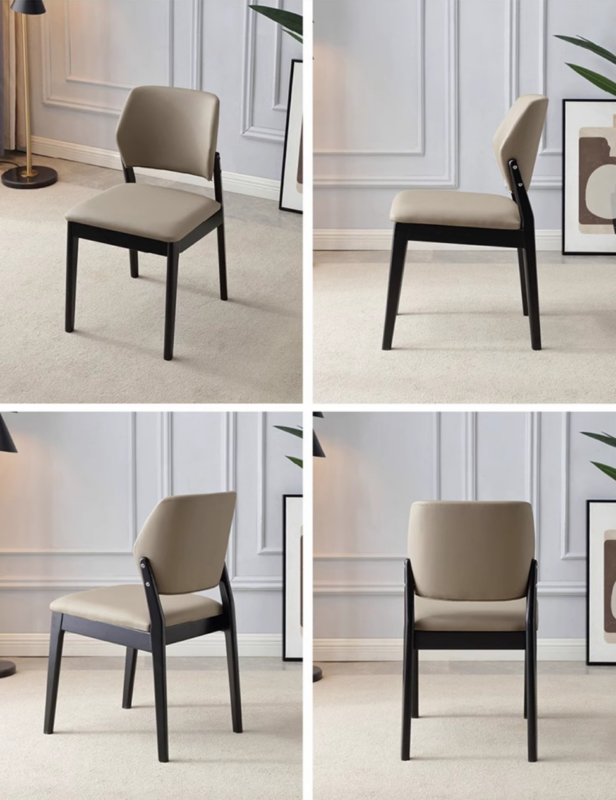 Elegant Solid Wood Dining Chair Padded Ergonomic Side Chair for Home & Restaurant