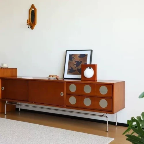 Retro Wood TV Cabinet - Living room furniture - QONKA HOME