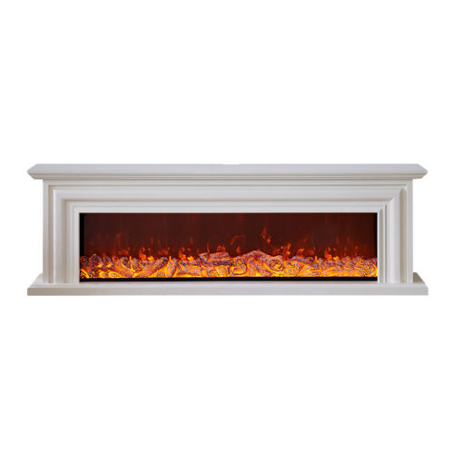 White Electric Fireplace TV Stand - Living room furniture - QONKA HOME