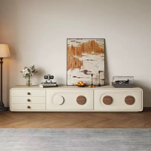 Cream Style TV Cabinet - Living room furniture - QONKA HOME