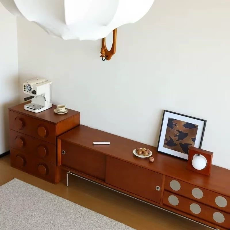 Retro Wood TV Cabinet