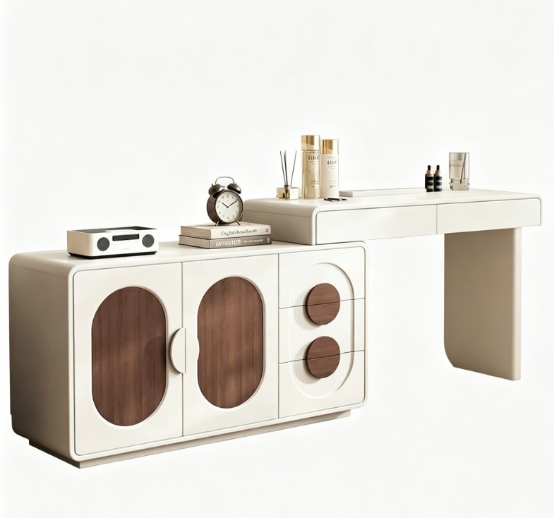 Cream Style Combined Dressing Table - Bedroom furniture - QONKA HOME
