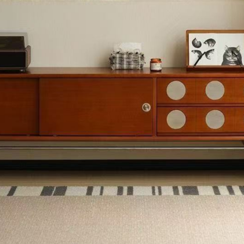 Retro Wood TV Cabinet - Living room furniture - QONKA HOME