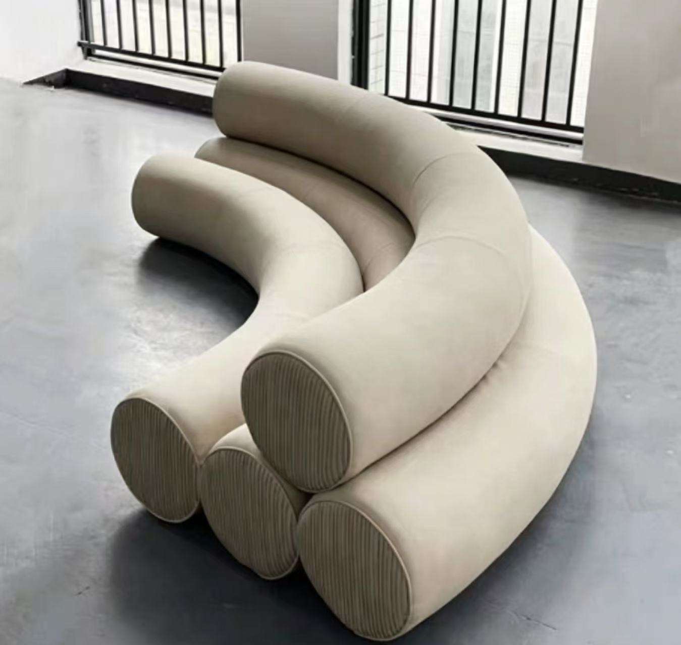 4-Seater Curved Arm Sofa