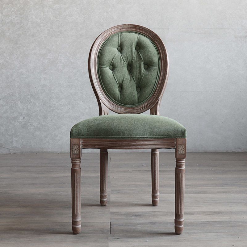 QONKA French Style Velvet Upholstered Solid Wood Dining Chair, Luxury Soft Velvet Side Chair For Home Dining Room Ho SKU variant photo