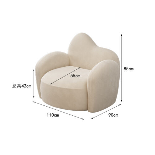 Creative Nordic-Style Plush Cloud Sofa, Mountain-Shaped Upholstered Sofa - Living room furniture - QONKA HOME