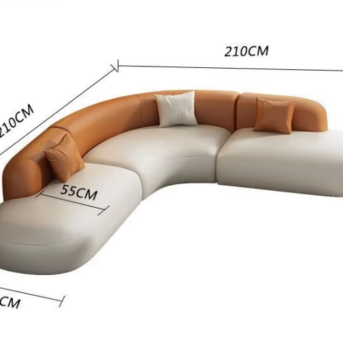 Italian-style Luxury Sofas, Corner Sofas with Curved Designs, for Beauty Salons and Hotels - Living room furniture - QONKA...