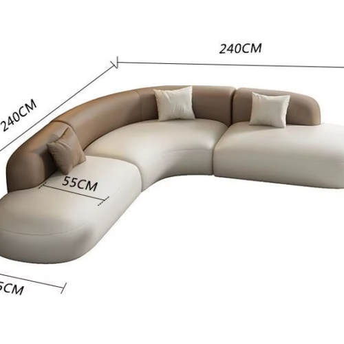 Italian-style Luxury Sofas, Corner Sofas with Curved Designs, for Beauty Salons and Hotels - Living room furniture - QONKA...
