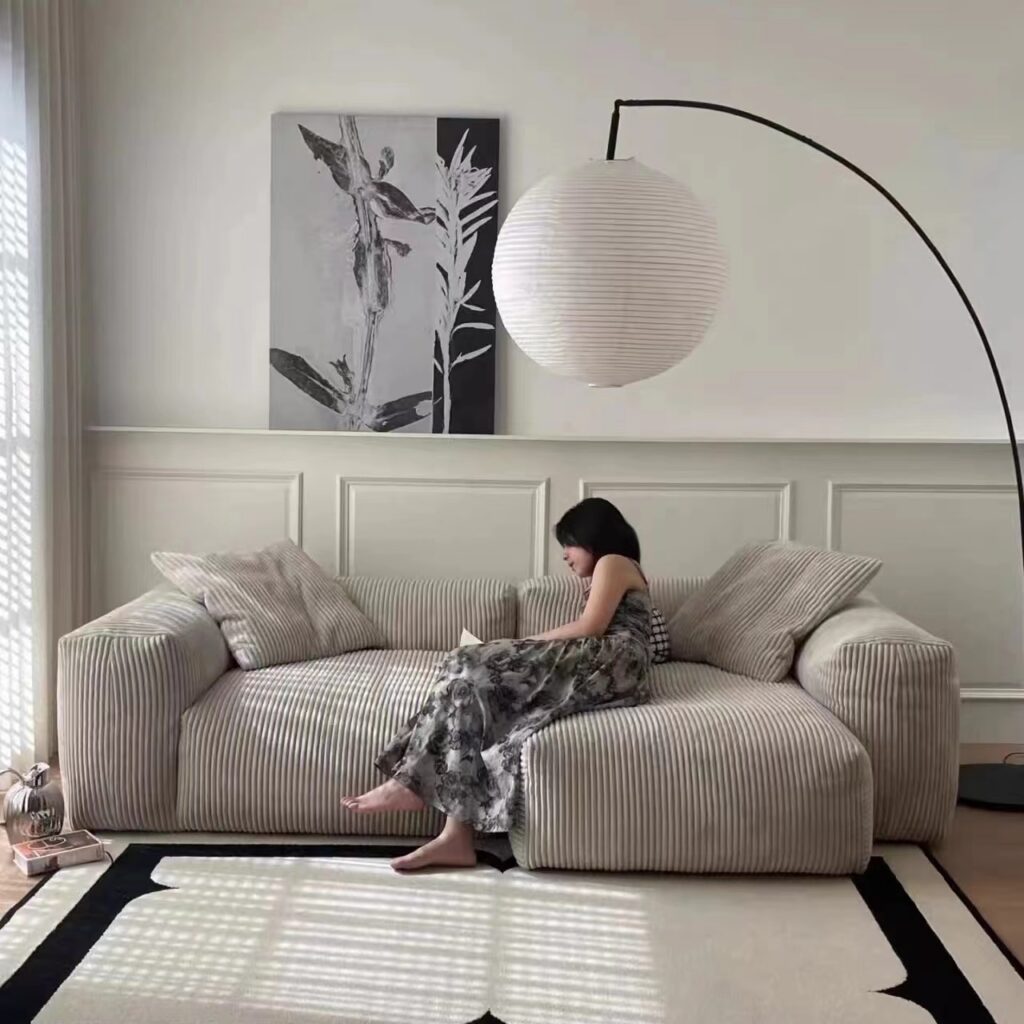 Nordic Retro Hippo Sofa: Modern and Minimalist - Living room furniture - QONKA HOME