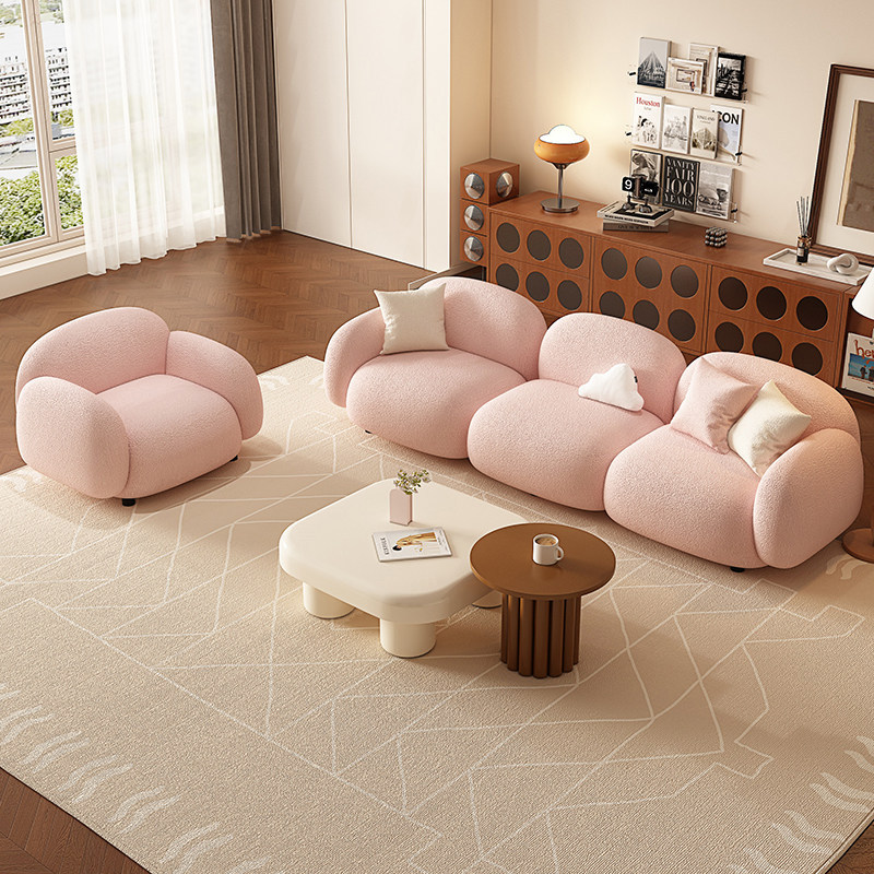Cream-colored Sofa, Cozy and Cute Sofa - Living room furniture - QONKA HOME