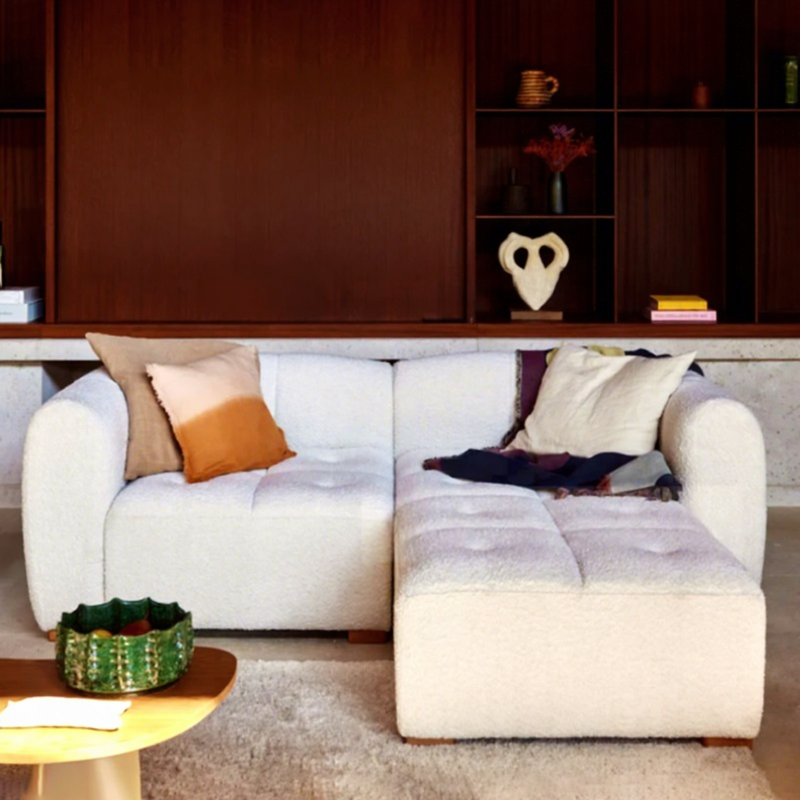French-style Vintage Sofa, Modular Sofa with Flexible Configurations