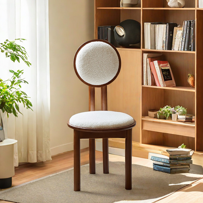 Round dining table solid wood lazy susan from QONKA HOME