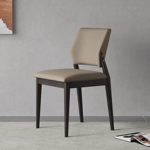 Elegant Solid Wood Dining Chair Padded Ergonomic Side Chair for Home & Restaurant - Solid wood dining chair - QONKA HOME